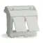 Адаптер для 2 информационныx разъемов Systimax белый 2 модуля