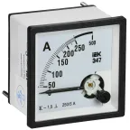 Амперметр Э47 250/5А класс точности 1,5 72х72мм