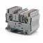 Клемма проходная, зажим push-in, 2 точки подключения, 2.5 кв.мм, серая