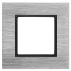 Рамка на 1 пост, металл, Эра Elegance, сталь+антр, 14-5201-41