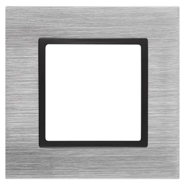 Рамка на 1 пост, металл, Эра Elegance, сталь+антр, 14-5201-41