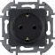 Розетка 2К+З немецкий стандарт 16 А 250 В~ INSPIRIA антрацит