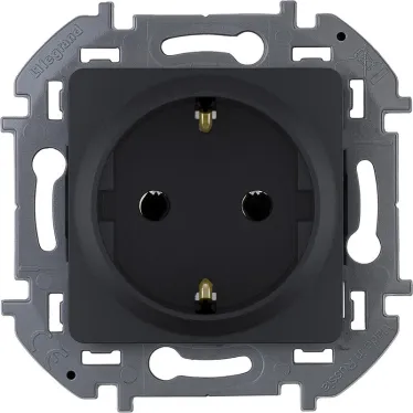 Розетка 2К+З немецкий стандарт 16 А 250 В~ INSPIRIA антрацит