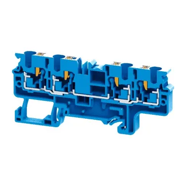 Клемма с 4 конт. push-in 4 кв.мм OptiClip СP-4-QUATTRO-(0,2-4)-I-BU-синий