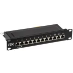 Патч-панель 1U кат.6 STP 12 портов 10дюйм Dual IDC