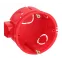 Коробка установочная KUTS-68-42-s-red усиленная для твердых стен с саморезами, стыковочные узлы красная IP20