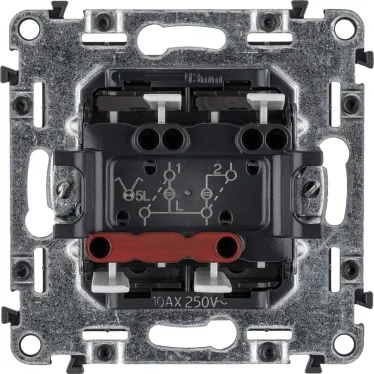 Valena LIFE DIY Сл.кость Выключатель 2-клавишный с подсветкой 10А 250В | 752528 | Legrand