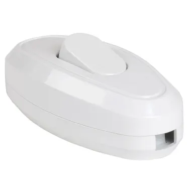 Выключатель одноклавишный разборный для бра ВБ-01Б белый