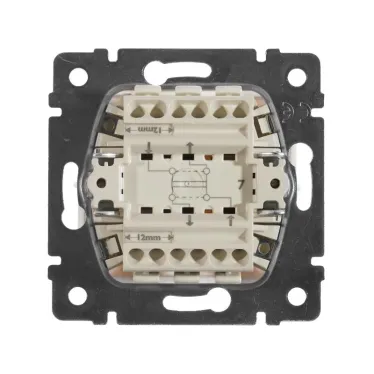 VALENA Переключатель одноклавишный промежуточный в рамку белый