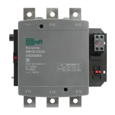 Контактор 500А 380В АС АС3 АС4 1НО+1НЗ КМ-102