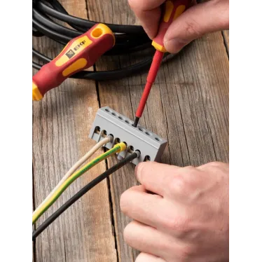 Шина фаза L (6х9мм) 8 отверстий латунь серый изолированный корпус на DIN-рейку PROxima