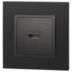 Розетка HDMI, Эра Elegance, антрацит, 14-3114-05