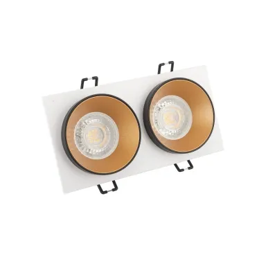 Светильник встраиваемый IP20 50 Вт GU10 черн./зол. алюм. DENKIRS DK2422-GD