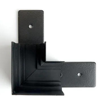 Соединитель угловой черный для низковольтного накладного шинопровода