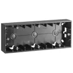 Коробка подъемная на 3 поста для накладного монтажа цвета графит S15