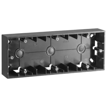 Коробка подъемная на 3 поста для накладного монтажа цвета графит S15