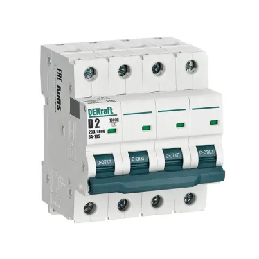 Выключатель автоматический 4P кривая D 1A 10кА ВА-105