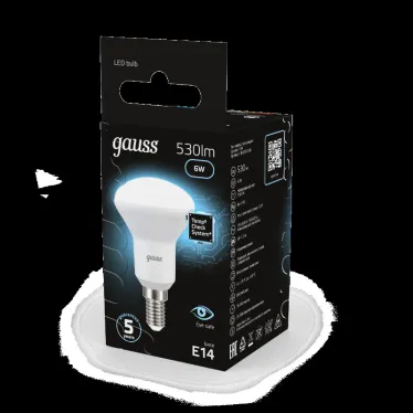 Лампа светодиодная LED 6 Вт 530 лм 4100К грибок R50 нейтральный E14 AC 220В Black Gauss