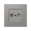 Крышка для розетки R-TV/SAT (ТВ, Спутник), серый