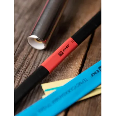 Трубка термоусаживаемая ТУТ нг 10/5 красная рулон PROxima