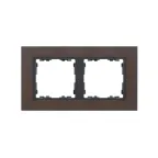 Рамка на 2 поста, S82N, свинец - графит (металл им.)