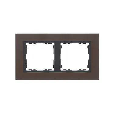 Рамка на 2 поста, S82N, свинец - графит (металл им.)