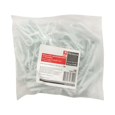 Дюбель-хомут для круглого кабеля 11-18мм нейлон белый Simple (100шт)