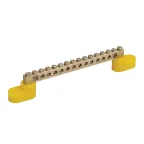 Шина PE земля на двух угловых изоляторах ШНИ-8х12-8-У2-Ж