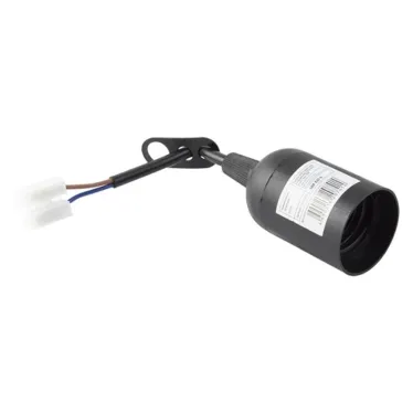 Патрон Е27 подвесной с клеммной колодкой пластик черный PROxima