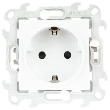 Розетка 2К+З с защитными шторками Push@Go, белый