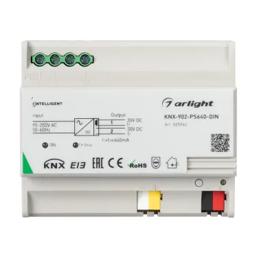 INTELLIGENT ARLIGHT Блок питания шины KNX-902-PS640-DIN (230V, 640mA) (IARL, IP20 Пластик, 2 года)