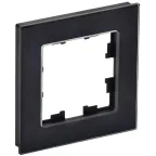 BRITE Рамка 1 пост РУ-1-2-БрЧ стекло черный