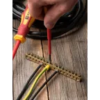 Шина PEN ноль-земля 6х9мм 16 отверстий латунь крепеж по центру PROxima