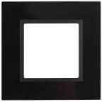 Рамка на 1 пост, стекло, Эра Elegance, чёрный+антр, 14-5101-05