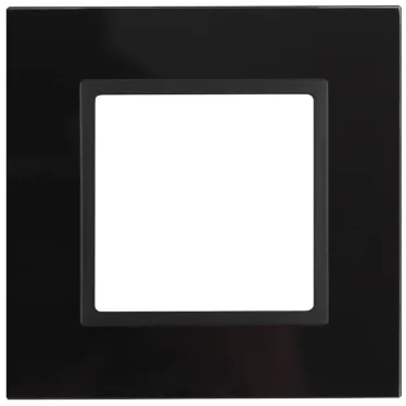 Рамка на 1 пост, стекло, Эра Elegance, чёрный+антр, 14-5101-05