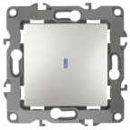 Выключатель с подсветкой, 10АХ-250В, Эра12, перламутр,12-1102-15