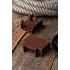 Угол T-образный (40х25) (4 шт) Plast под темное дерево