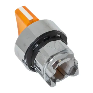 Механизм переключателя исполнительный ХB4 желтый на 3 положения возвратный без фиксации с подсветкой с короткой ручкой PROxima