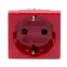 VIVA Розетка силовая с заземлением красная