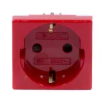 VIVA Розетка силовая с заземлением красная