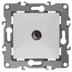 Розетка TV проходная, Эра12, белый, 12-3102-01