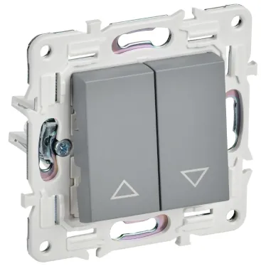 SKANDY Выключатель жалюзи 10А SK-V12Gr серый IEK