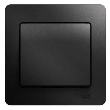 Выключатель одноклавишный, схема 1 антрацит в сборе