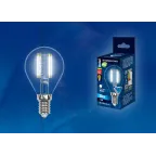 Лампа светодиодная LED 6вт 200-250В шар прозрачное 500Лм Е14 4000К Sky филамент