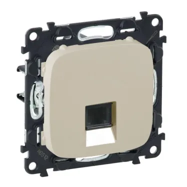 Розетка Valena ALLURE информационная одиночная RJ45 категория 5е UTP лицевая панель слоновая кость