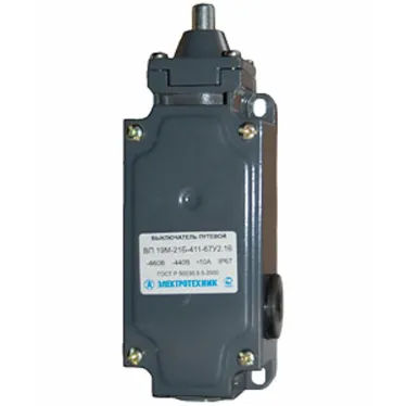 Выключатель путевой ВП 19М-21Б-411-67 У2.16, четырёхполюсный, толкатель, 2з+2р, IP67