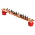 Шина заземляющая главная 285х40х4мм на 10 подкл. медь