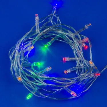 Гирлянда светодиодная   ULD-S0250-020/STA MULTI IP20  2,5м. 20 светодиодов. Разноцветный свет. шнур прозрачный. | UL-00005481 | Uniel