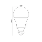 Лампа светодиодная LED-A60-9W/4000K/E27/FR/RA95 PLK01WH LED, мат.. 4000К . | UL-00006504 | Uniel