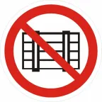 Знак P 12 ''Запрещается загромождать проходы и (или) складировать'' 200х200 мм, пленка самоклеящаяся ГОСТ Р 12.4.026-2015